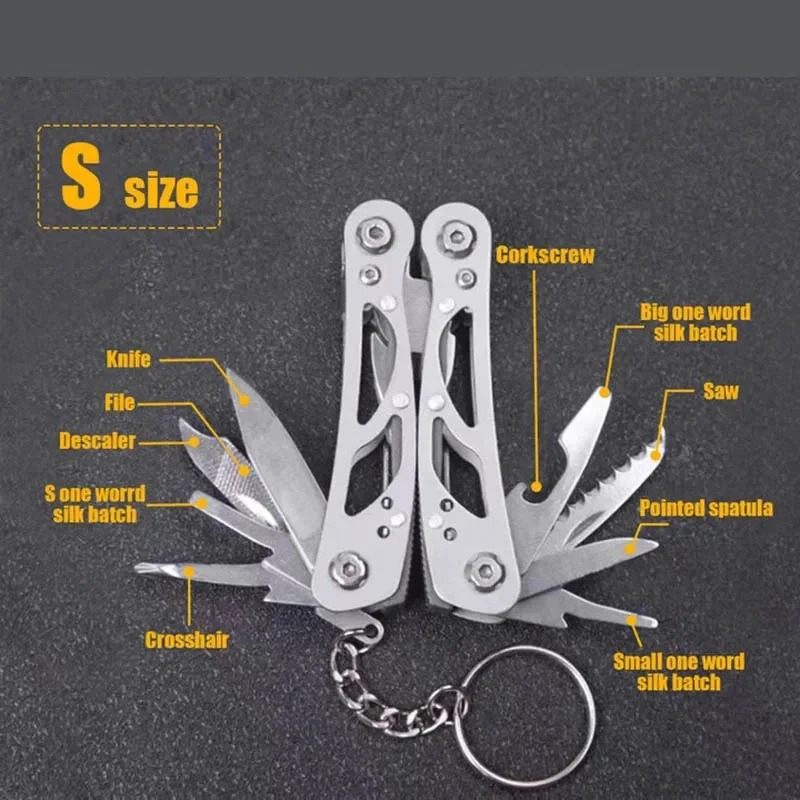 Outdoor Hunting News - Alicates Plegables Multifuncionales, Herramienta Portátil Mini